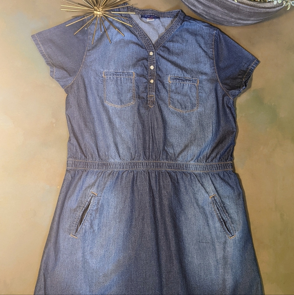 Sears Simply Styled Jean Dress 2XL
